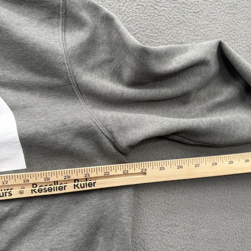 The North Face Hoodie Mens Large Gray Pullover Fleece Sweatshirt Graphic Logo
